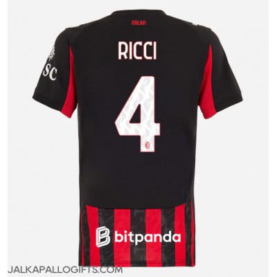 AC Milan Samuele Ricci #4 Kotipaita Naiset 2025-26 Lyhythihainen AC Milan Samuele Ricci #4 Kotipaita Naiset 2025-26 Lyhythihainen